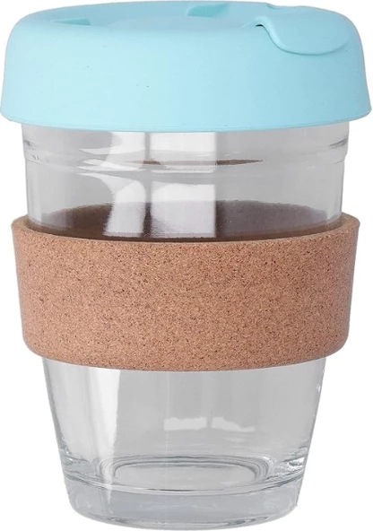 Mantar Halkalı Cam Kahve Bardağı 350ml ürün görseli 1