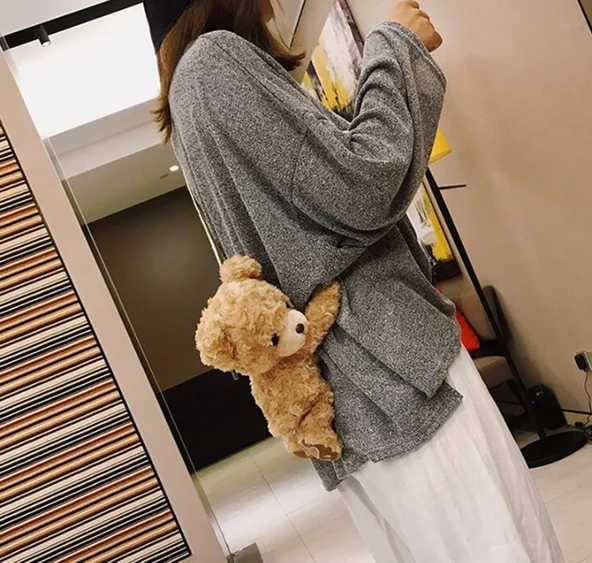 Ayı Teddy Omuz Çantası 20cm - Resim 2