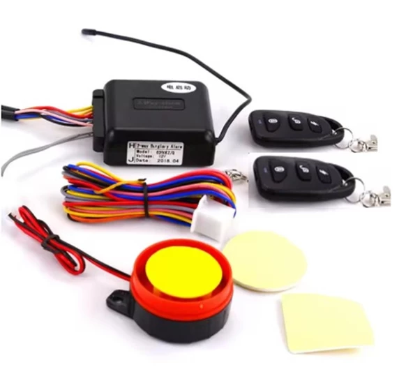 Motosiklet Uzaktan Çalıştırmalı 125db Alarm Seti Yedek Anahtarlı ürün görseli 1