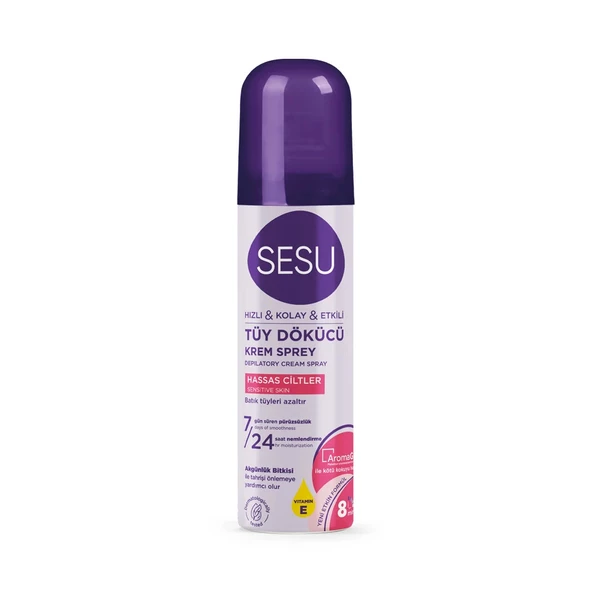Sesu Tüy Dökücü Krem Sprey Hassas Ciltler 150 ml 4 Adet ürün görseli 1