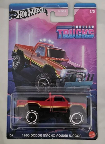 Hot Wheels Tubular Trucks 1980 Dodge Macho Power Wagon 1/5 Model Araba ürün görseli 1