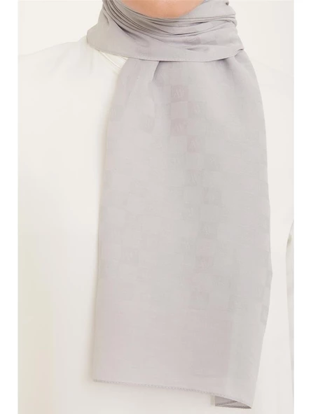 Trend P.monogram Şal2 3367 Gri - Resim 2