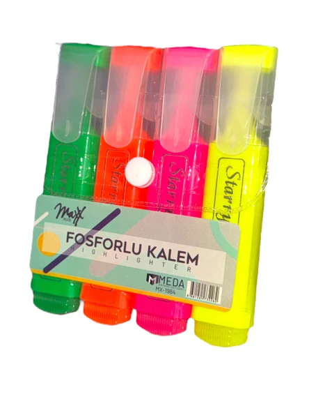 Maxx Mx-1984 Fosforlu Kalem Seti 4 Lü ürün görseli 1