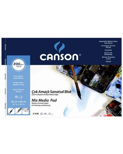 Canson Çok Amaçlı Sanatsal Blok 35x50 cm 200 gr 15 Sayfa ürün görseli 1