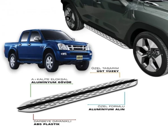 ISUZU D MAX 2 2012 2013 2014 2015 2016 2017 2018 2019 2020 YAN BASAMAK ürün görseli 1
