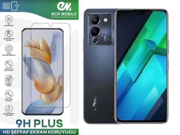 Infinix Note 12 Ekran Koruyucu 9H Esnek Nano Cam Tam Uyumlu Şeffaf ürün görseli 1