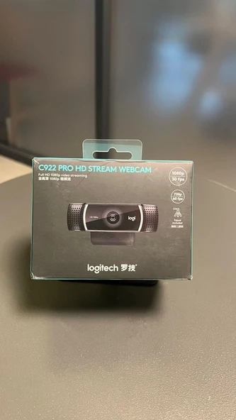 Logitech C922 Full HD 1080p Yayıncılar için Profesyonel Web Kamerası - Siyah(OUTLET) ürün görseli 1