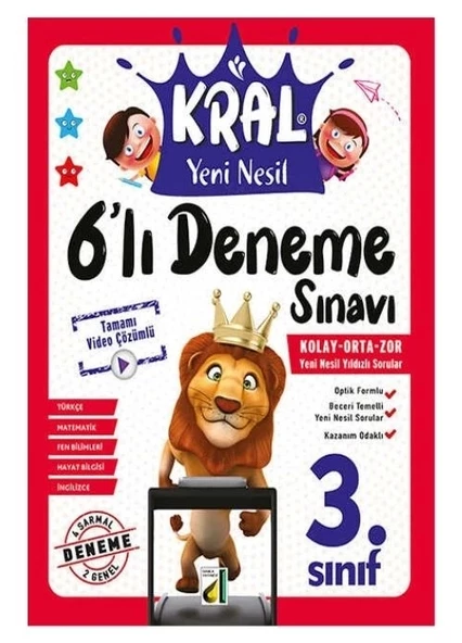 DAMLA YAYINLARI 3.SINIF YENİ NESİL 6 LI DENEME ürün görseli 1