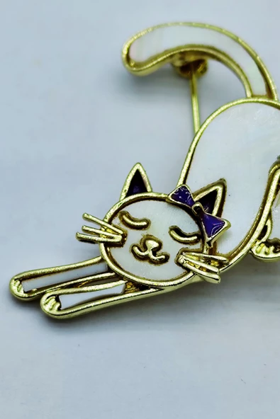 Bastet Kedi Broş Yaka İğnesi - Resim 4