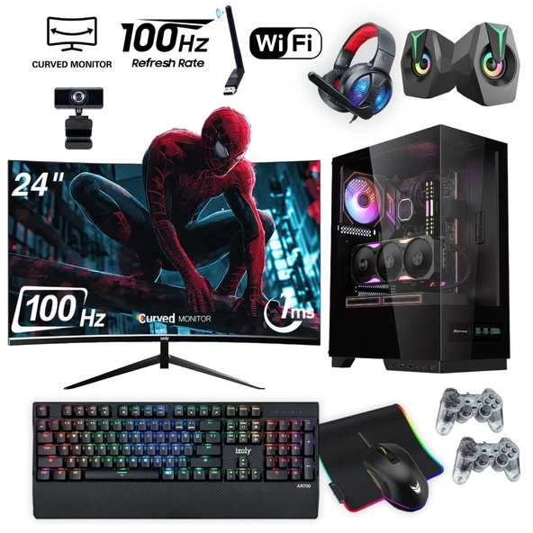 İzoly Obelisk i5-10400F 16GB 512GB M.2 NVMe RX 580 8GB 24" Oyuncu Oem Seti ürün görseli 1