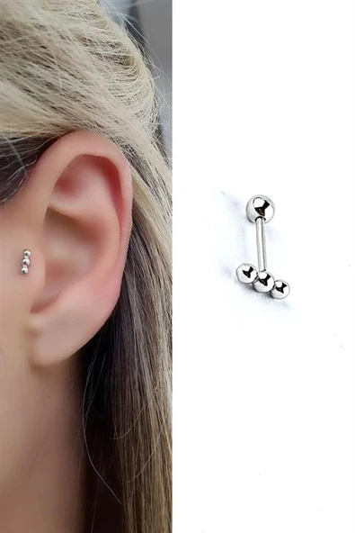 925Ayar Gümüş Trend Kıkırdak Piercing ürün görseli 1