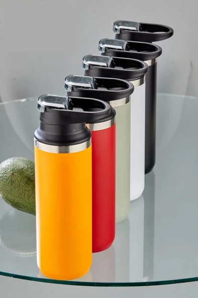 Cooker YK1036 Paslanmaz Çelik 500 ml Bardak Termos Kırmızı ürün görseli 1