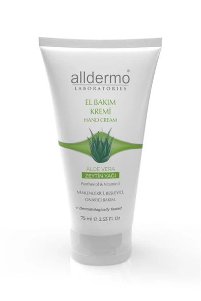 Alldermo El Bakım Kremi 75 ml Aloevera - Zeytin Yağlı ürün görseli 1