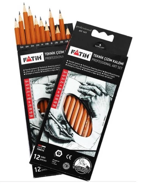 Fatih 12li Teknik Çizim Kalemi Profesyonel Set (Dereceli Kalem) ürün görseli 1