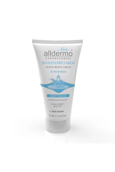 Alldermo Nem. El, Yüz, Vücut Krem Soft Touch 75ml ürün görseli 1