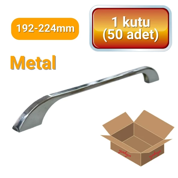 50 Adet Ezgi Krom Metal Mobilya Kulpu 192mm - 224mm ürün görseli 1