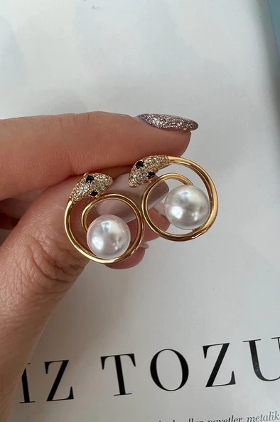 PEARLY SNAKE ( ALTIN KAPLAMA KÜPE ) ürün görseli 1
