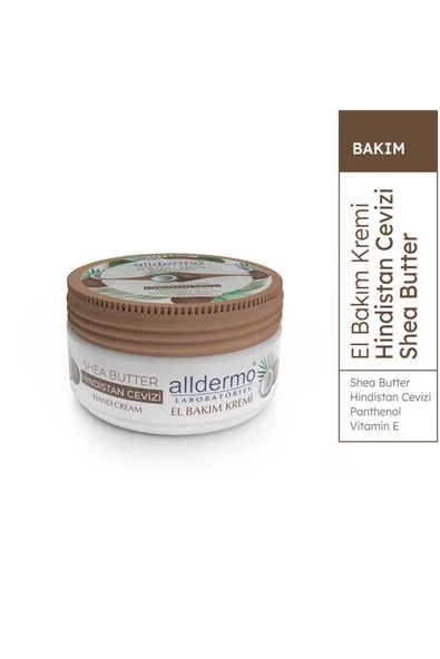 Alldermo El Bakım Kremı Shea Butter Hındıstan Cevızı 150 Ml ürün görseli 1