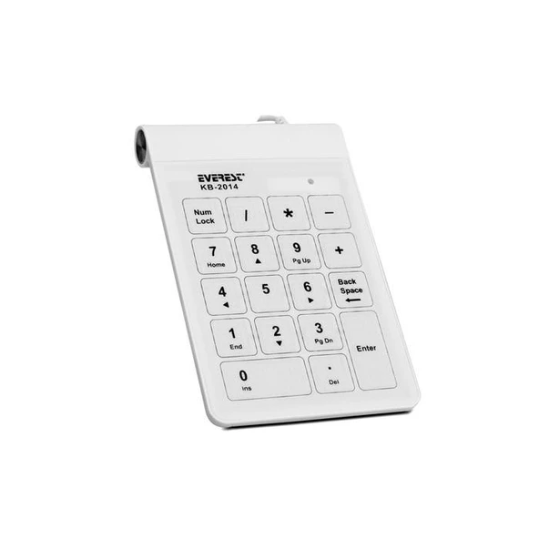 Everest Kb-2014 Beyaz Usb Dokunmatik Numerik Standart Klavye ürün görseli 1