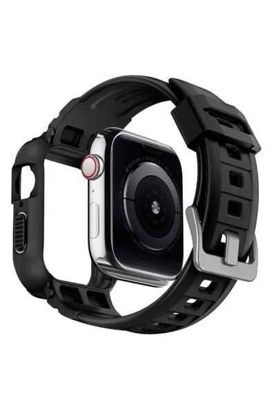 Spigen Apple Watch Serisi (40MM / 41MM) Kılıf, Rugged Armor Pro Black - Acs00546 ürün görseli 1