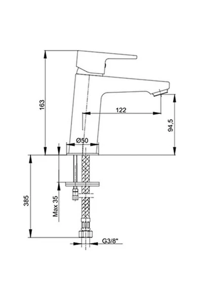 E.C.A. Dalia 102188111 Lavabo Bataryası - Resim 2