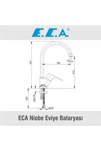 E.C.A. Niobe 102118098 Mutfak Bataryası - Resim 3
