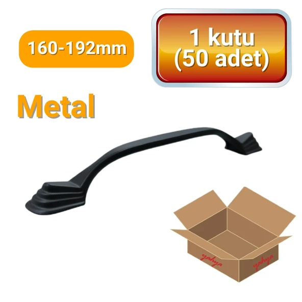 50 Adet Eymen Lüks Siyah Metal Mobilya Kulpu 160mm - 192mm ürün görseli 1