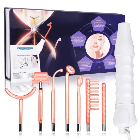Yüksek Frekans Cihazı 7 Problu Yüz Cilt Bakım Gençleştirme Anti-Aging ürün görseli 1