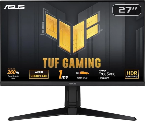 Asus TUF Gaming VG27AQML1A 27" 1 ms 2K Pivot IPS 260 Hz Oyuncu Monitörü - Outlet ürün görseli 1