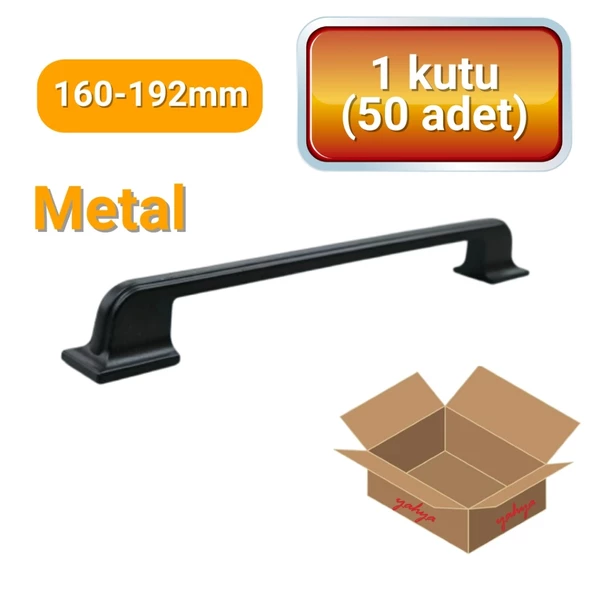 50 Adet Okyanus Siyah Metal Mobilya Kulpu 160mm - 192mm ürün görseli 1