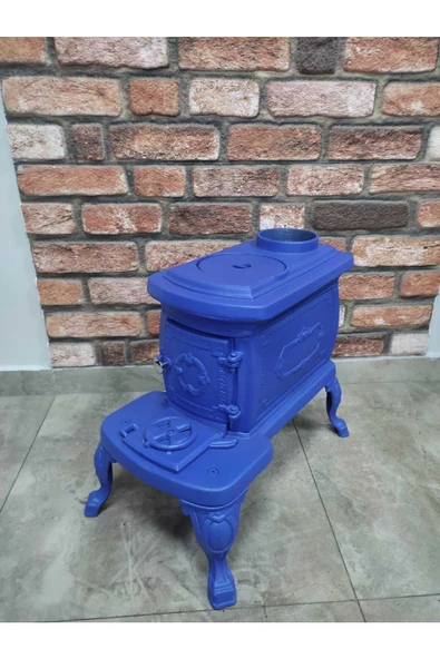 flamestove  FLAME STOVE FS-059M NOSTALJİ SOBA MAVİ  RENKLİ KOMPLE PİK DÖKÜM ürün görseli 1