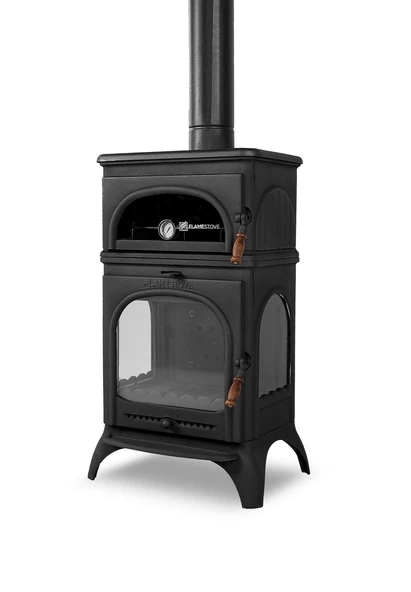 flamestove  Modena 3 Camlı Fırınlı Pik Döküm Şömine Soba ürün görseli 1