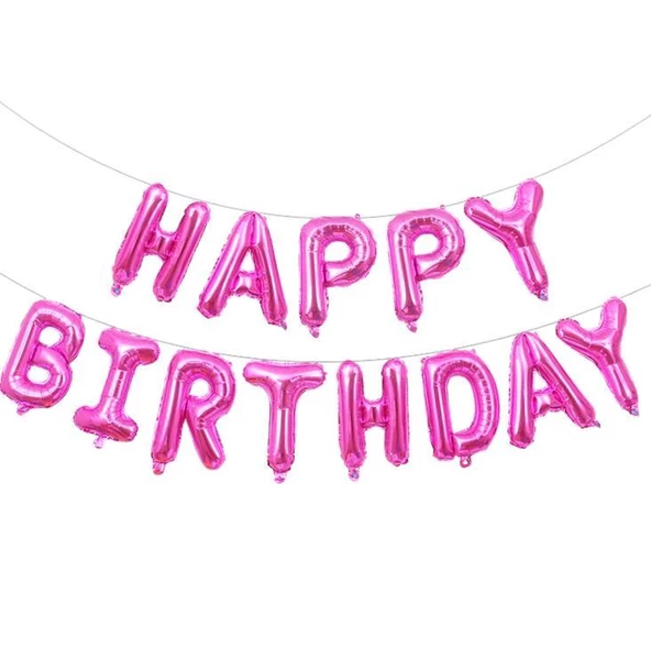 Happy Bırthday Pembe Folyo Balon ürün görseli 1