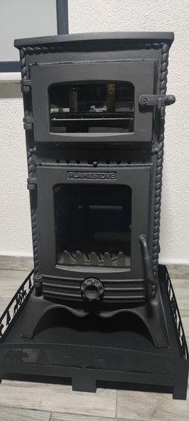 flamestove  Majör Tek Camlı Kuzineli Döküm Soba ürün görseli 1