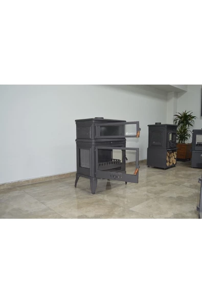 flamestove  Retro Lüd Dik Fırınlı Yk Döküm Şömine Soba Fs045yk ürün görseli 1