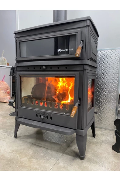 flamestove  RETRO LÜX DİK FIRINLI  DÖKÜM SOBA ürün görseli 1