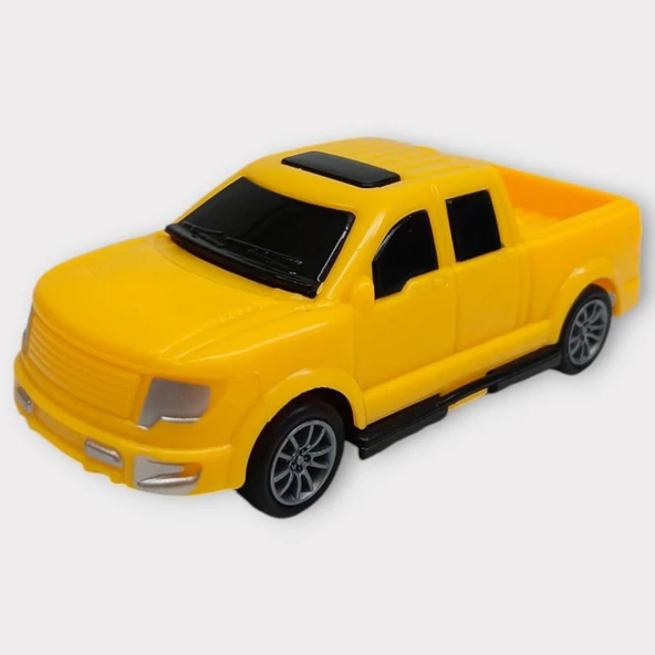 Çek Bırak Arabalar 10 Cm - Sarı Pick-Up ürün görseli 1