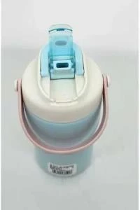 Shotay Askılı Mug Çelik Bardak 450Ml Pastel Mavi - Resim 9