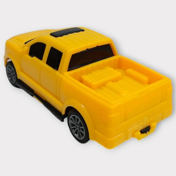 Çek Bırak Arabalar 10 Cm - Sarı Pick-Up - Resim 3