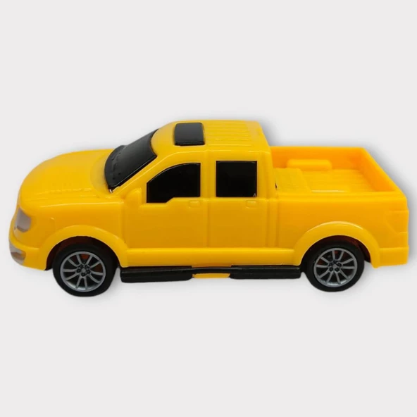Çek Bırak Arabalar 10 Cm - Sarı Pick-Up - Resim 2