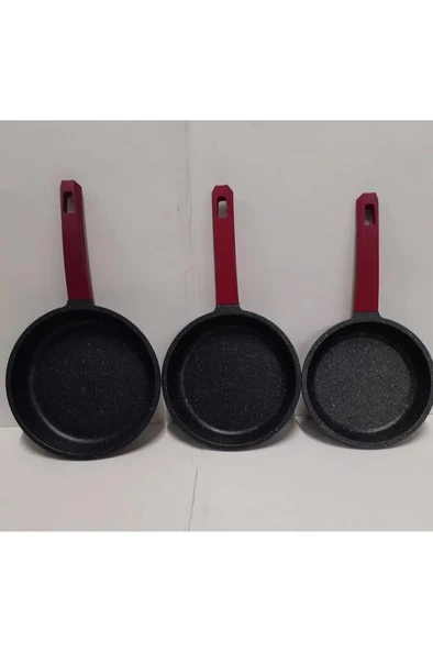 Gülsan Elit Döküm Tava Set 18-20-22 Cm - Resim 4