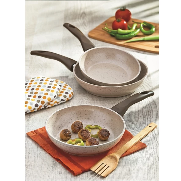 Gülsan Safran Granit 3lü Tava Set 18-20-22 Cm ürün görseli 1