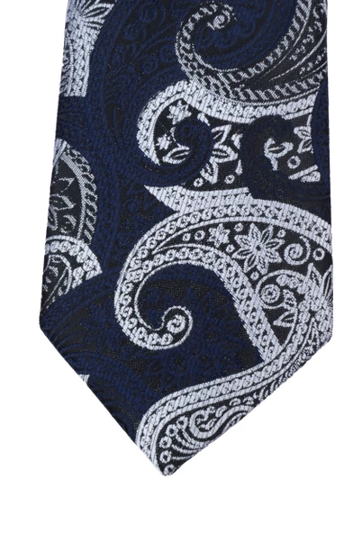 Erkek Şal Desenli Kravat - Resim 7