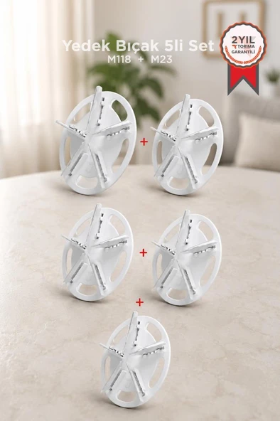 Tiftik Temizleme Makinesi Yedek Bıçak 5li Set M118 M23 Uyumlu ürün görseli 1