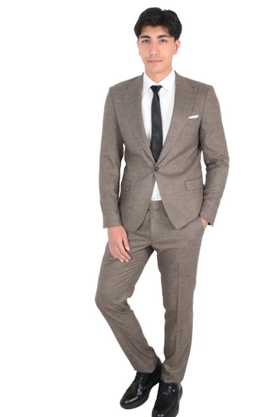 Erkek Dokulu Takım Elbise - Resim 12