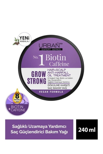 Expert Biotin Ve Kafein Grow Strong Saç Güçlendirici Bakım Yağı-vegan-240ml ürün görseli 1