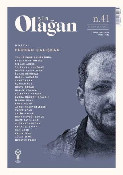Olağan Şiir 41.Sayı Kasım-Aralık 2024 ürün görseli 1