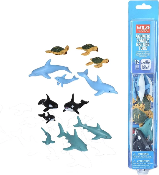 Wild Republic Aquatic Family Nature Tube 12 pcs. 21669 ürün görseli 1