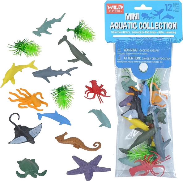 Wild Republic Mini Aquatic Collection 15 pcs. 22117 ürün görseli 1