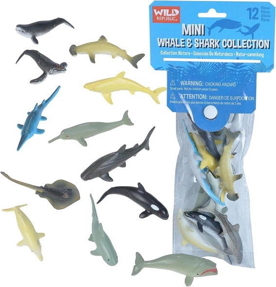 Wild Republic Mini Whale & Shark Collection 10 pcs. 22120 ürün görseli 1
